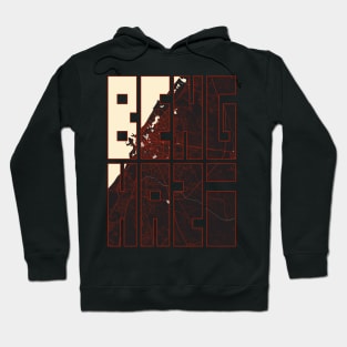 Benghazi, Libya City Map Typography - Vector Hoodie